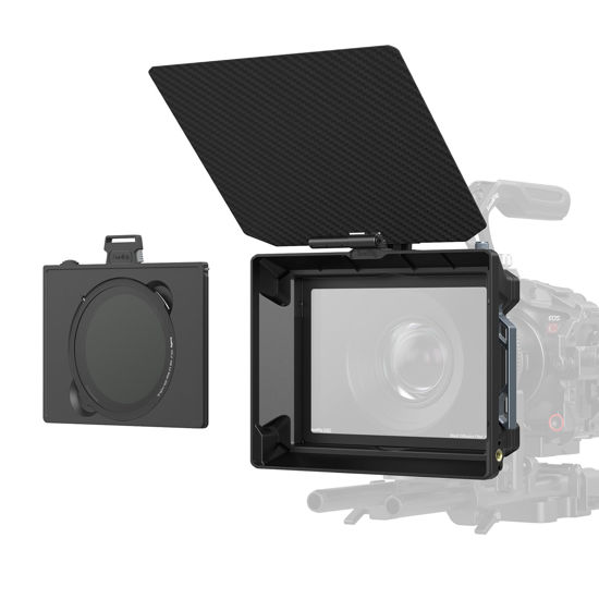 Picture of SmallRig Matte Box Kit with CPL&VND Filters, Lens Hood and Top Flag, 2 Pcs 4x5.65 Filter Frame, 4 Pcs Threaded Adapter, CPL 1 & 2 Filters, No Vignetting, for Mirrorless Camera Video - 5011