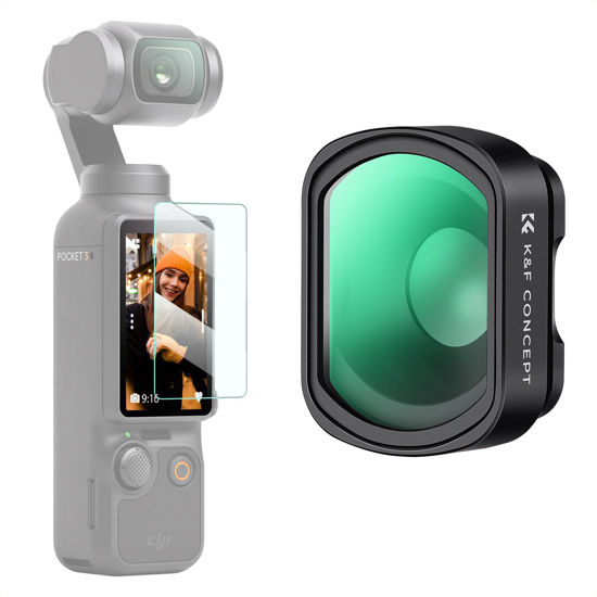 Picture of K&F Concept 10X Macro Lens Compatible with DJI Osmo Pocket 3, Close Up Filter HD Macro Photography Lens, Magnetic Attach/Multi-Coated/Optical Glass