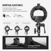 Picture of NEEWER CRB1 S Type Bracket Holder with Bowens Mount & Umbrella Hole for Z2 Z1 Z760 NW760 NW700 TT560 Q3 Square Head Round Head Flash Speedlite Compatible with Godox AD200Pro V1