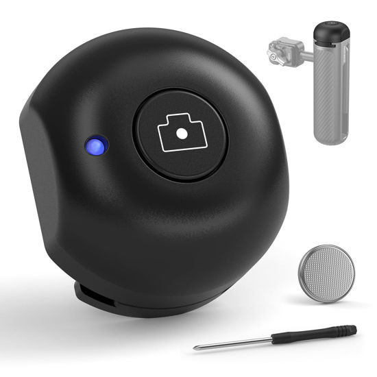 Picture of NEEWER Cold Shoe Cover for PA045E Bluetooth Shutter Side Handle Grip, ABS + PC Cold Shoe Protector with CR2032 Replacement Coin Battery and Phillips Screwdriver, RT005E