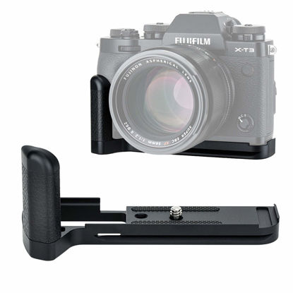 Picture of JJC HG-XT3 X-T3 Hand Grip, Arca Swiss Type Quick Release QR, Anti Slip Metal Holder Hand Grip Bracket, Aluminum Aloy, Compatible with Fuji XT3 XT2