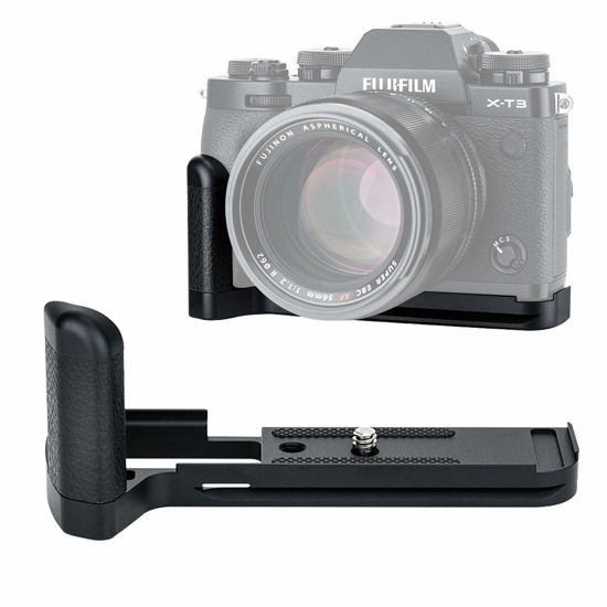 Picture of JJC HG-XT3 X-T3 Hand Grip, Arca Swiss Type Quick Release QR, Anti Slip Metal Holder Hand Grip Bracket, Aluminum Aloy, Compatible with Fuji XT3 XT2