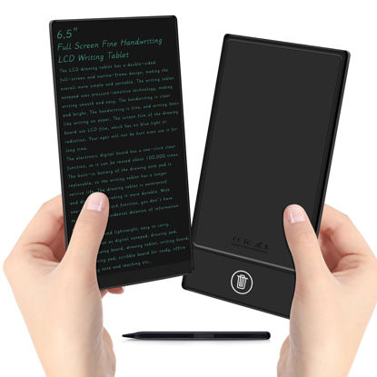 Picture of LCD Writing Tablet for Adult: 6.5 Inch Mini Full Screen Drawing Board Reusable Digital Notepad Portable Use for Office Study Teaching