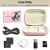 Picture of Linpr Digital Camera Case Compatible with CAMKORY/for KODAK PIXPRO/for Lecran/for VAHOIALD/for Canon IXUS 285 HS, Small Travel Cameras Storage Holder for Accessories SD Card (Pink)