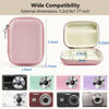 Picture of Linpr Digital Camera Case Compatible with CAMKORY/for KODAK PIXPRO/for Lecran/for VAHOIALD/for Canon IXUS 285 HS, Small Travel Cameras Storage Holder for Accessories SD Card (Pink)
