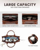 Picture of LOVEVOOK Laptop Tote Bag for Women, Vintage Leather Work Bags Teacher Laptop Bag With Cup Holder, Waterproof Computer Bag Purse, Professional Briefcase Office Shoulder Bag Handbag, 15.6 Inch, Brown