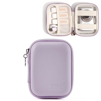 Picture of Linpr Digital Camera Case Compatible with CAMKORY/for KODAK PIXPRO/for Lecran/for VAHOIALD/for Canon IXUS 285 HS, Small Travel Cameras Storage Holder for Accessories SD Card (Purple)
