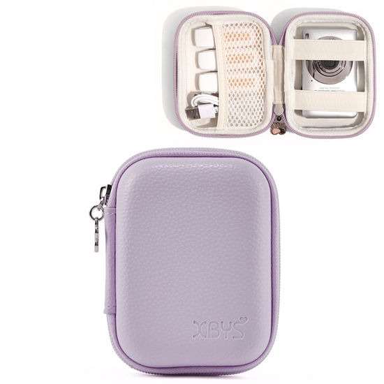 Picture of Linpr Digital Camera Case Compatible with CAMKORY/for KODAK PIXPRO/for Lecran/for VAHOIALD/for Canon IXUS 285 HS, Small Travel Cameras Storage Holder for Accessories SD Card (Purple)