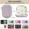Picture of Linpr Digital Camera Case Compatible with CAMKORY/for KODAK PIXPRO/for Lecran/for VAHOIALD/for Canon IXUS 285 HS, Small Travel Cameras Storage Holder for Accessories SD Card (Purple)