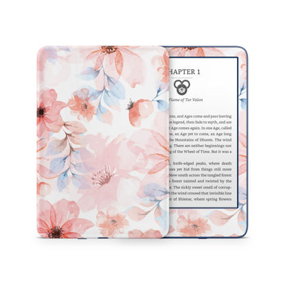Picture of Tacky Design Floral Skin for Kindle Paperwhite Skin Wrap, Pink Skin for Kindle Stickers, Premium Vinyl 3M Full Wrap for Kindle Paperwhite Covers for (Kindle Paperwhite (11th Gen, 2021))