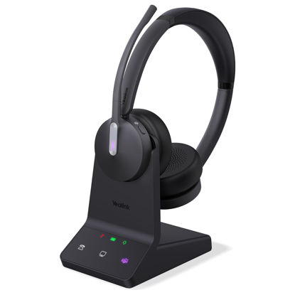 Picture of Yealink WH64 Wireless Headset, DECT & Bluetooth Dual-Mode 606 ft Range Headset for Teams Zoom,Skype and UC, Phone Headset with 3X Mic, 32 Talk Time, Office Work Headset for Desk IP Phone, PC,CellPhone