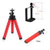 Picture of AKOAK Mini Camera Tripod, Portable and Flexible Tripod with Cell Phone Holder Clip, Standard 1/4 Screw Suited for General Camera and Adjustable Clip Suited for The Mobile Phone Under 6 Inch,Red