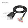 Picture of Willwewon 10Ft 24AWG VGA Female RS232 15Pin Serial Extension Cable, HDB15 3 Row 15-Pin Gold Plated Connector with Bare Wire End Cable