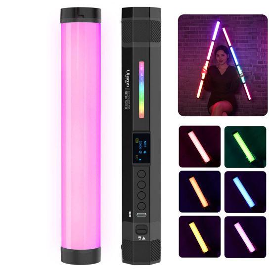 Picture of ULANZI VL110 RGB Light Wand, Handheld Light Stick Camera LED Video Tube Light Bar, 2500-9000K Dimmable, 2600mAh Battry CRI 95+ with Magnetic Attraction for Photography Vlog TIK Tok