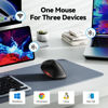 Picture of TECKNET Ergonomic Mouse, Wireless Bluetooth Vertical Mouse, 4800 DPI Silent Mouse with 6 Adjustable DPI Levels, 2.4GHz Optical Mouse, 6 Buttons Wireless Mouse for Laptop, Desktop, PC, MacBook