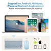 Picture of Bluetooth Keyboard and Mouse Combo Rechargeable Portable Wireless Keyboard Mouse Set for Apple iPad iPhone iOS 13 and above Samsung Tablet Phone Smartphone Android Windows (10 inch Blue)