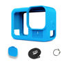 Picture of Silicone Case Suitable for GoPro Hero 13 Black, Silicone Rubber Soft Case Protector Cover with Lens Cover Cap Lanyard Accessories Bundle Kit for Hero 13 Black Action Camera (Blue)
