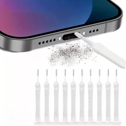 Picture of 10 Pack Phone Charge Port Cleaning Tool kit, Anti-Clogging Mini Brushes Cleaner for iPhone 16 Pro Max Speaker and Receiver, Multifunctional Cleaning Tool Compatible with AirPods 4,Tablet Camera Etc