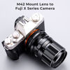Picture of K&F Concept Lens Mount Adapter M42-FX IV Manual Focus Compatible with M42 Lens and Fujifilm X Mount Camera Body