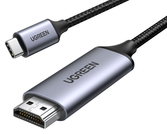 Picture of UGREEN USB C to HDMI Cable (4K@60Hz) 6.6FT, Type C to HDMI Adapter Thunderbolt 4/3 to HDMI for Home Office Compatible with iPhone 16 Pro Max Plus, MacBook Pro Air iPad Pro, XPS, Galaxy S24 Steam Deck