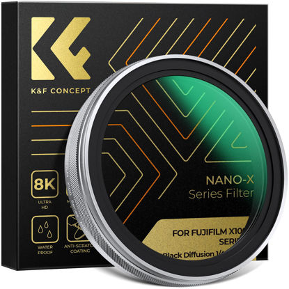 Picture of K&F Concept Black Mist Diffusion 1/4 Filter(Silver Frame) for Fujifilm X100 Series, X100/X100F/X100S/X100T/X100V/X100VI, 28 Multi-Coatings HD Optical Glass Lens Filter