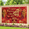 Picture of IRCOR TET Decorations 2025 Vietnamese New Year Backdrop with 12 Red Envelopes Vietnamese Lunar New Year Decorations 2025