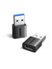 Picture of UGREEN 10Gbps USB to USB C Adapter 2Pack, USB C Female to USB Male Adapter USB C Charger Connector for Apple Watch 7 8 9, iPhone 14 13,AirPods,MagSafe Charger,CarPlay,Black