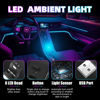 Picture of Frienda 2 Pcs Mini USB LED Light Car LED Interior Lighting 5V RGB Portable Ambient Lighting Adjustable 8 Color and Brightness Smart USB Night Lamp for Cars Laptop Keyboard Atmosphere