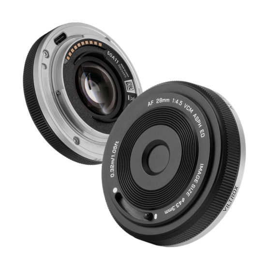 Picture of Viltrox AF 28mm f4.5 FE Pancake Lens for Sony E Mount Cameras (a7, a7R, a7S, a7C, a9) - Ultra-Thin, Full Frame, Lightweight, Black