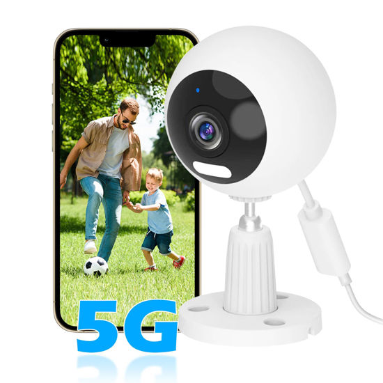 Picture of 5G/2.4G Outdoor/Indoor Security Camera,1080P Baby/Elder/Dog/Pet Camera with Phone App, WiFi Baby Monitor, Motion Detection, Alarm Siren, Night Vision, IP66 Waterproof, Two-way Talk, SD/Cloud