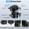 Picture of SIRUI Quick Release System Low Profile Tripod Head, 360° Panoramic Metal Camera Ball Head Mount with 1/4" and 3/8" Threaded Hole for Monopod, DSLR, Phone, Max Load 22lbs/10kg, GH30