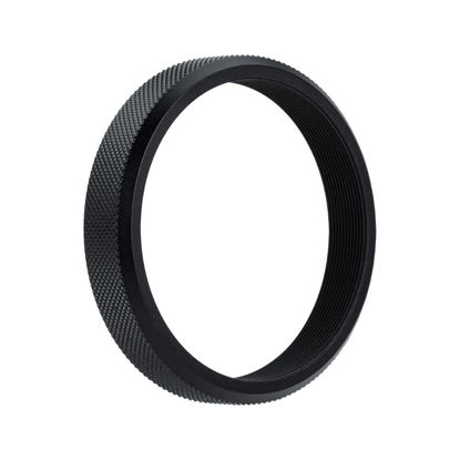 Picture of JJC AR-X100 Metal Lens Filter Adapter Ring for Fuji Fujifilm X100VI X100V X100F X100T X100S X100 Camera Attach 49mm UV ND CPL Filter & Fuji FLCP-49 Lens Cap, Replaces Fuji AR-X100 Adapter Ring, Black