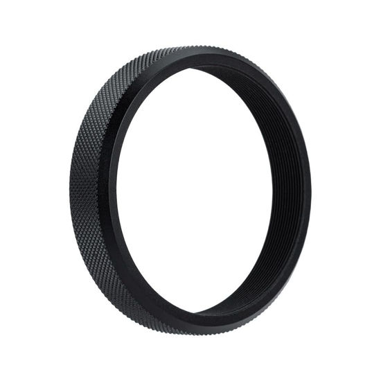 Picture of JJC AR-X100 Metal Lens Filter Adapter Ring for Fuji Fujifilm X100VI X100V X100F X100T X100S X100 Camera Attach 49mm UV ND CPL Filter & Fuji FLCP-49 Lens Cap, Replaces Fuji AR-X100 Adapter Ring, Black