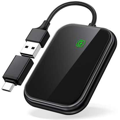 Picture of Sctrie Wireless CarPlay Adapter - Fast & Stable Connection for Carplay Wireless Adapter Convert Factory Wired to Wireless CarPlay Dongle Plug & Play Car Play Fit for iPhone iOS 10+ (Black)