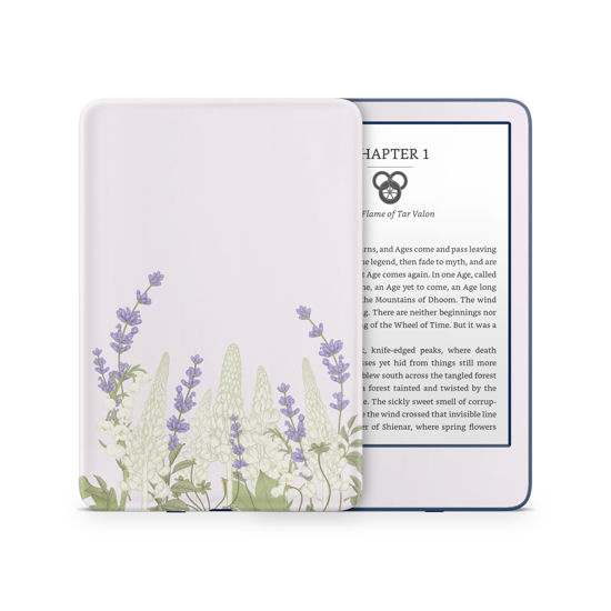 Picture of Tacky Design Cherry Blossom Skin for Kindle Paperwhite Skin Wrap, Lavender Skin for Kindle Stickers, Premium Vinyl 3M Full Wrap for Kindle Paperwhite Covers for (Kindle Paperwhite (11th Gen, 2021))