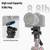Picture of NEEWER Tripod Fluid Head with +/-10° Leveling Base(37mm Dia.), Metal Pan Tilt Head with Arca Type QR Plate, Telescopic Handle for Compact Video Camera DSLR Camera, Max Load 8.8lb/4kg, GM27