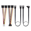 Picture of Cable Matters SATA III Data Cable and SATA Power Cable Kit with Straight and 90 Degree SATA III Cables, Power Splitter Adapter, and Molex Adapter in Black