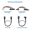 Picture of Cable Matters SATA III Data Cable and SATA Power Cable Kit with Straight and 90 Degree SATA III Cables, Power Splitter Adapter, and Molex Adapter in Black