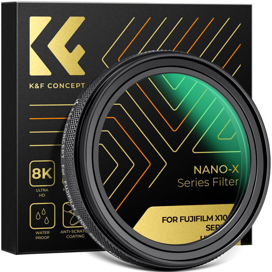 Picture of K&F Concept MC UV (Black Frame), Camera Lens Protection Filter for Fujifilm X100 Series -X100/X100F/X100S/X100T/X100V/X100VI, 28 Multi-Coatings Waterproof HD Optical Glass UV Filter