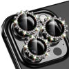 Picture of Xfilm for iPhone 16 Pro/16 Pro Max Camera Lens Protector Bling Individual Gear Design Diamond Ring 9H Hardness Scratchproof Protector, Stylish Phone Accessories, Case Friendly (Black)