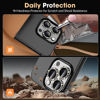 Picture of Xfilm for iPhone 16 Pro/16 Pro Max Camera Lens Protector Bling Individual Gear Design Diamond Ring 9H Hardness Scratchproof Protector, Stylish Phone Accessories, Case Friendly (Black)
