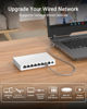 Picture of BrosTrend 2.5Gb Switch, 8 Port Network Switch 2.5 Gigabit, Unmanaged Ethernet Switch for Game Console, NAS, PC, Computer Networking Switch Plug & Play Fanless, Desktop Wall Mount, Lifetime Protection