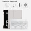 Picture of kenke Case with Keyboard for iPad 9th/8th/7th Generation 10.2 inch 2021/2020/2019 Detachable Wireless Bluetooth Keyboard Cover Thin & Light with Left Side Pencil Holder Auto Wake/Sleep（Gray）