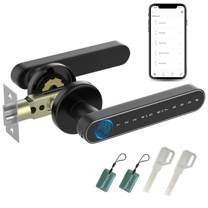 Picture of Door Knob,Fingerprint Door Lock,Door Locks for Bedrooms,Smart Door Knob,Fingerprint Door Knob,Door Lock,Biometric Door Knob,Keyless Entry Door Lock with Handle,Door Knobs Interior,Digital Door Knob