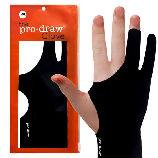 Picture of Pro-Draw Artist Glove for iPad, Drawing Tablet, Sketching // Two & Three Finger Tap // Right or Left Hand (Small/Medium)