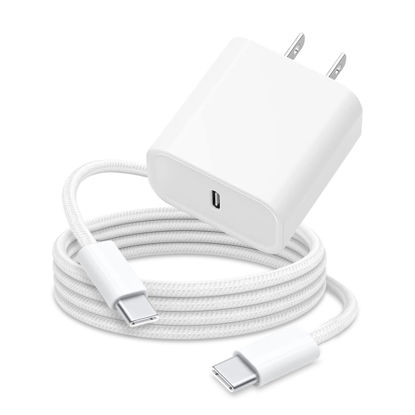 Picture of 6FT 20W Fast Charger Adapter for AirPods 4 Gen 4 Generation, AirPods Pro 2 2nd A2698, AirPods Max 2 2024,Beats Pill 2024, iPhone 16 15,iPad Air 13/12.9, USB Type C Cable Charging Head,MacBook & More