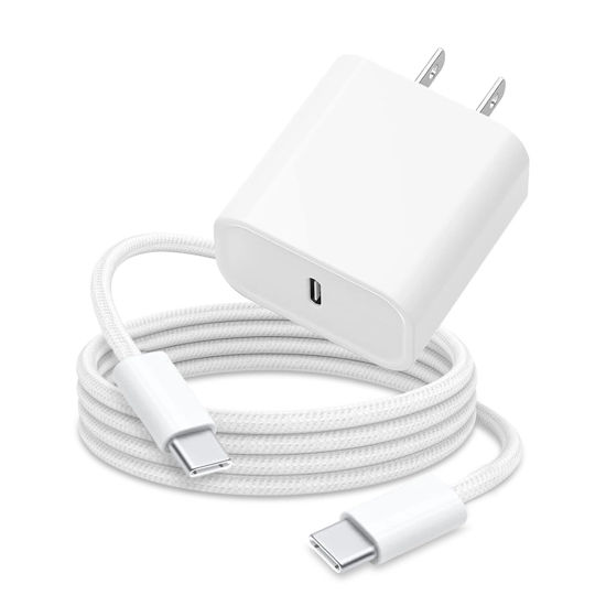 Picture of 6FT 20W Fast Charger Adapter for AirPods 4 Gen 4 Generation, AirPods Pro 2 2nd A2698, AirPods Max 2 2024,Beats Pill 2024, iPhone 16 15,iPad Air 13/12.9, USB Type C Cable Charging Head,MacBook & More