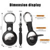 Picture of 4 Pack Airtag Holder for Apple Air Tag Keychain, PU Leather Airtag Case, Air Tagsmate for Luggage, Comes with Ring Metal Snap Keyring for Luggage, Keys, Pets, Kids Bag