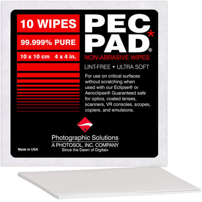 Picture of Photographic Solutions PEC-PAD Lint Free Non-Abrasive Photo Wipes 4 x 4 - (10 Pads)