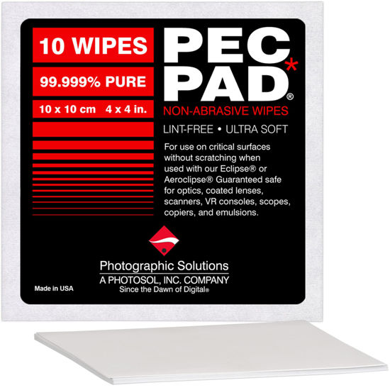Picture of Photographic Solutions PEC-PAD Lint Free Non-Abrasive Photo Wipes 4 x 4 - (10 Pads)